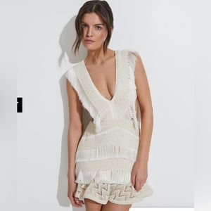 PatBo fringe mini dress size 6